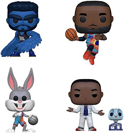 Funko POP Movies Space Jam 2 Collectors Set- The Brow Lebron Leaping Bugs Bunny Dribbling