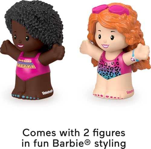 Fisher-Price Little People Toddler Barbie Swimming Figure Set with 2 Characters for