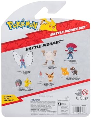 Pokemon PKW3893 Battle Figure Set - Pikachu Miniras Bisaknosp Official Figures Set
