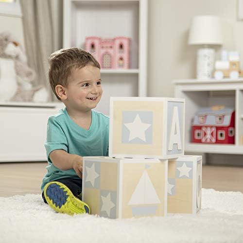 Melissa & Doug Melissa Doug Jumbo ABC-123 Blocks - Natural