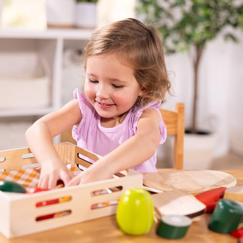 Melissa & Doug Melissa Doug Cutting Food Play Food Set With Wooden Pieces Knife Cutting