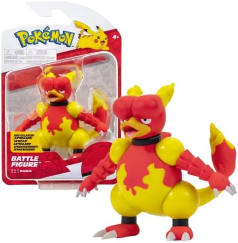 Pokemon Figures Magmar - 8 cm Combat Figures - New 2023 - Officially Licensed Pokemon Toy