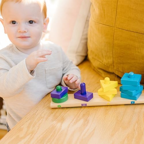 Melissa & Doug Melissa Doug Stack and Sort Board - Wooden Educational Toy for age 2 years