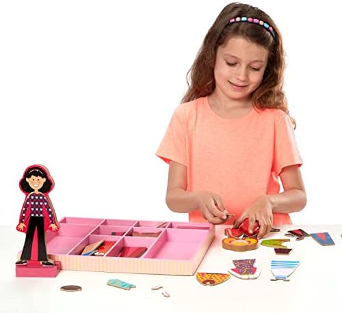 Melissa & Doug Melissa Doug Abby and Emma Deluxe Magnetic Wooden Dress-Up Doll