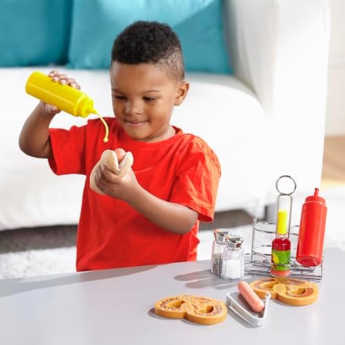 Melissa & Doug Melissa Doug Condiments Set 6 pcs - Play Food Stainless Steel Caddy