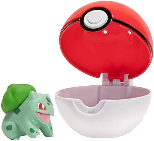 Pokemon Official Bulbasaur Clip and Go Comes with Bulbasaur Action Figure and Poke Ball