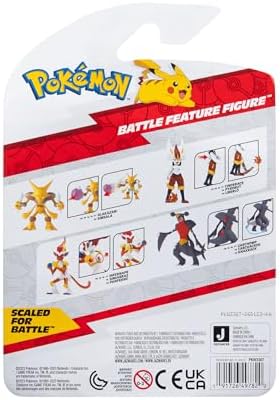 Pokemon Garchomp Battle Feature Figure - 4.5-Inch Garchomp Battle Ready Figure with Tail