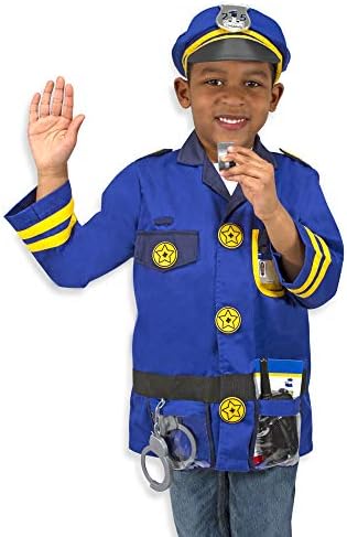 Melissa & Doug Melissa Doug unisex-children Police Officer Role Play Costume Dress-Up Set