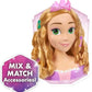 Disney Princess Rapunzel Styling Head 14-pieces Pretend Play for Ages 3 Up by Just Play