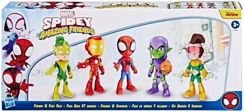 Hasbro Spidey and his Amazing Friends Marvel Friends Foes Pack 5 Action Figures 4-Inch