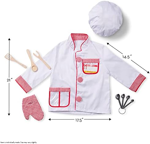 Melissa & Doug Melissa Doug Chef Role Play Costume Dress -Up Set With Realistic Pretend