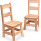 Melissa & Doug Melissa Doug Wooden Chairs Set of 2 - Blonde Furniture for Playroom Wooden