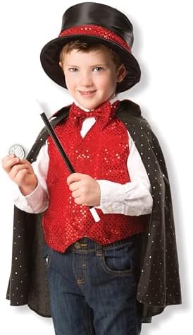 Melissa & Doug Melissa Doug unisex-children Magician Role Play Costume Set - Includes Hat
