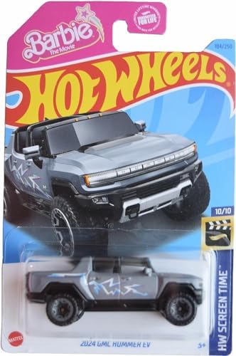 Hot Wheels 2024 GMC Hummer EV HW Screen Time 1010 Gray Barbie The Movie 184250