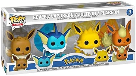 Funko Pop Pokemon - Ultimate 4-Pack Eevee Vaporeon Jolteon Flareon