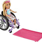 Barbie Chelsea Small Doll Wheelchair with Moving Wheels Ramp Sticker Sheet Blonde Hair
