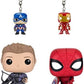 Funko POP Marvel Civil War Hawkeye Spiderman Iron Man Captain America Keychain