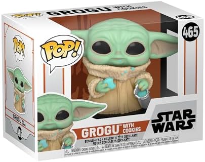 Funko POP Star Wars The Mandalorian - Grogu The Child Baby Yoda with Cookie - Vinyl