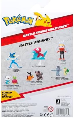 Pokemon Paldea Battle Figure 4 Pack - Features 2-Inch Pikachu Fuecoco Sprigatito and