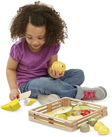 Melissa & Doug Melissa Doug Cutting Fruit Set 18pcs Wooden Play Food Set 1 Scratch Art