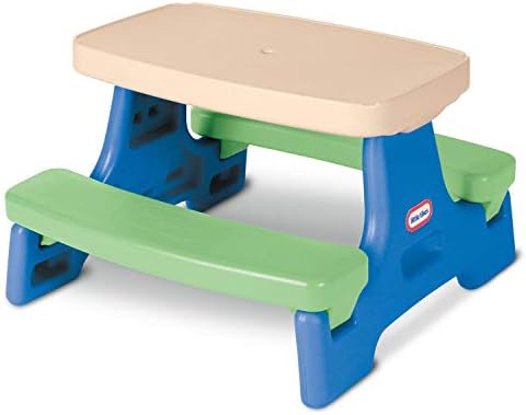 Little Tikes Easy Store Picnic Table with Umbrella Multi Color 42.00''L x 38.00''W x