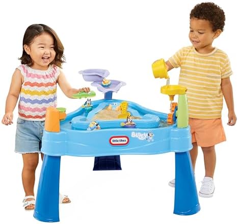 Little Tikes Bluey Water Table with 6 Bluey Active Play for Boys and Girls Ages 1-6 Years