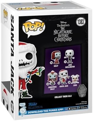 Funko POP Disney The Night Before Christmas 30th - Santa Jack Skellington - Collectable Vinyl Figure