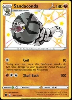 Pokemon - Sandaconda SV071SV122 - Shining Fates - Shiny Vault - Card