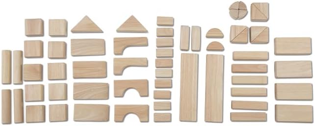 Melissa & Doug Melissa Doug Standard Unit Solid-Wood Building Blocks With Wooden Storage