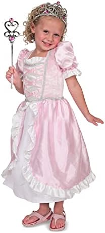 Melissa & Doug Melissa Doug Princess Role Play Costume Set 3 pcs- Pink Gown Tiara Wand