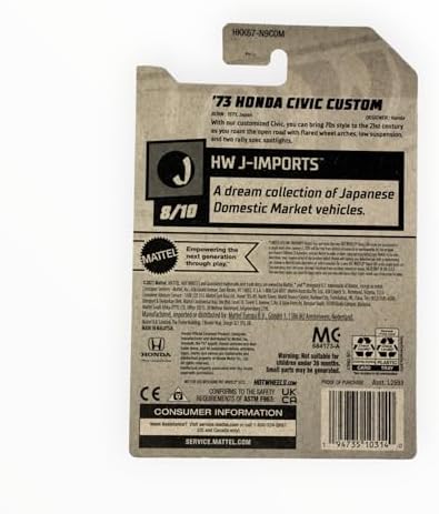 Hot Wheels '73 Honda Civic Custom HW J-Imports 810 orange 117250