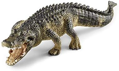 Schleich Wild Life Realistic Alligator Figurine with Movable Jaw - Detailed Alligator Toy