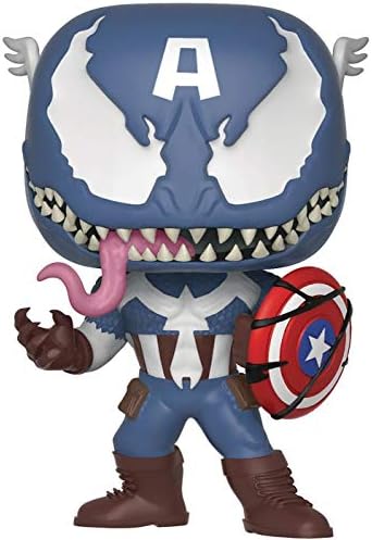 Funko POP Marvel Venom - Venomized Captain America Funko Pop Vinyl Figure Bundled with