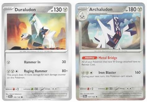 Pokemon Archaludon 107142 - Stellar Crown Pokemon Card Lot - 2 Card Set