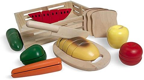 Melissa & Doug Melissa Doug Cutting Food Play Food Set With Wooden Pieces Knife Cutting