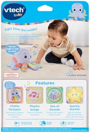 VTech Baby Snuggles The Octopus Musical Plush Toy