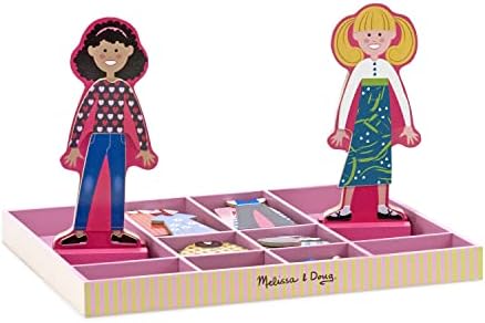 Melissa & Doug Melissa Doug Abby and Emma Deluxe Magnetic Wooden Dress-Up Doll