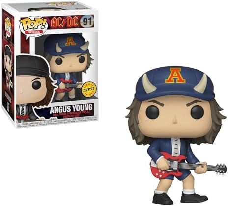 Funko Pop Rocks ACDC - Agnus Angus Young - 16 Odds for Rare Chase Variant - Styles May Vary - Collectable Vinyl Figure