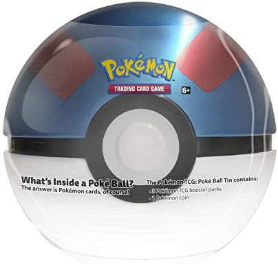 Pokemon TCG Great Ball Tin - 3 Booster Pack with 1 Coin