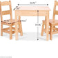 Melissa & Doug Melissa Doug Solid Wood Table and 2 Chairs Set - Light Finish Furniture