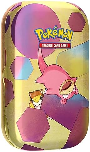 Pokemon TCG Scarlet Violet-151 Mini Tin - Scyther and Weezing 2 Booster Packs 1 Coin 1