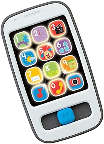 Fisher-Price Baby Toddler Toy Laugh Learn Smart Phone Gray with Lights Educational Music