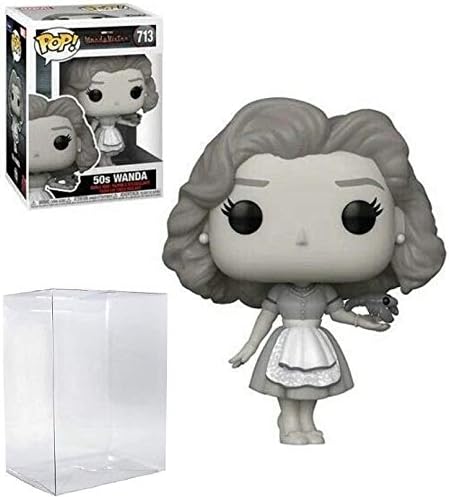Funko Wanda 50s BW Pop 713 Pop TV Wanda Vision Vinyl Figure Bundled with EcoTek Protector