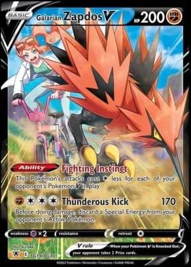 Pokemon - Galarian Zapdos V - TG19TG30 - Astral Radiance - Trainer Gallery - Ultra Rare