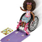 Barbie Chelsea Small Doll Wheelchair with Moving Wheels Ramp Sticker Sheet Blonde Hair