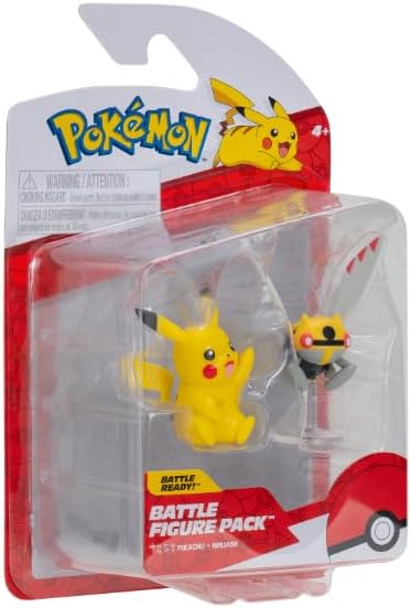 Pokemon Fighting Figure2 Pack 5 and 8cm Figure Toy Set Ninja Box and Pikachu