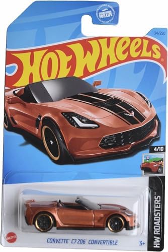Hot Wheels Corvette C7 Z06 Convertible HW Roadsters 410 Burnt Orange 34250
