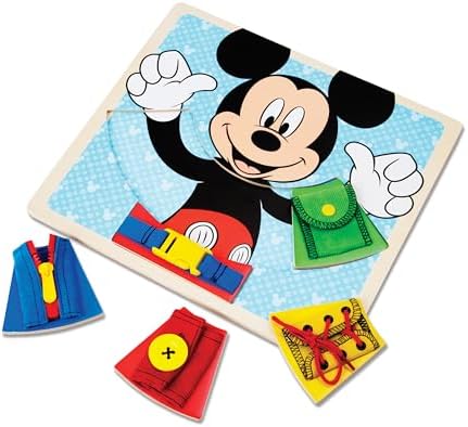 Melissa & Doug Melissa Doug Mickey Mouse Clubhouse Wooden Basic Skills Board - Zip Lace