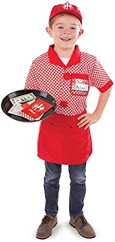Melissa & Doug Melissa Doug unisex-children Server Role Play Costume Dress-Up Set With