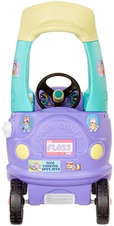 Little Tikes Bluey Grannies Car Coupe with 2 Bluey Foot-to-Floor Ride-On for Boys and
